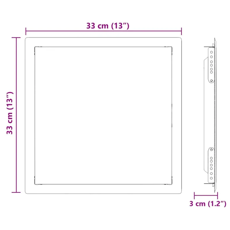 Prieigos skydas Balta 33 x 33 x 3 cm Plienas
