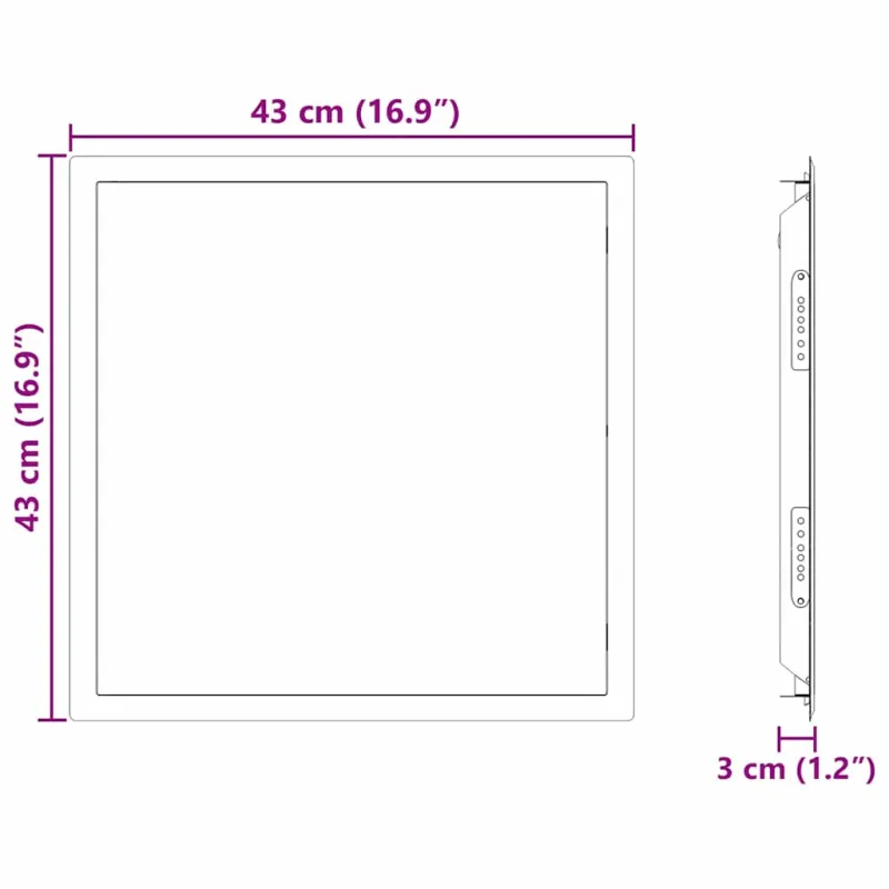Prieigos skydas Balta 43 x 43 x 3 cm Plienas