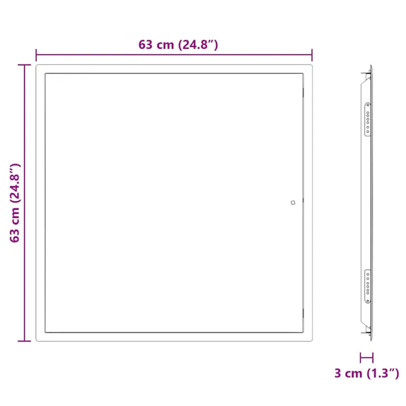Prieigos skydas Balta 63 x 63 x 3 cm Plienas