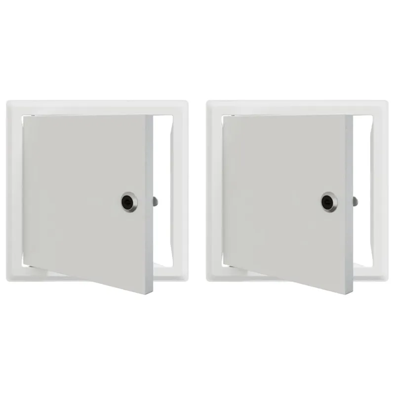 Prieigos skydas 2 pcs Balta 23 x 23 x 3 cm Plienas