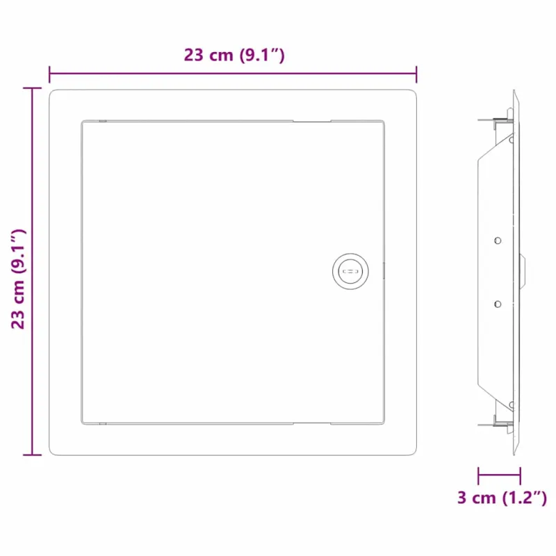 Prieigos skydas 2 pcs Balta 23 x 23 x 3 cm Plienas