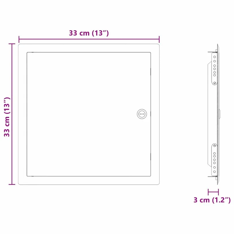 Prieigos skydas Balta 33 x 33 x 3 cm Plienas