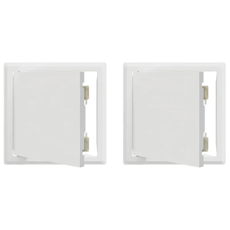 Prieigos skydas 2 pcs Balta 23 x 23 x 3 cm Plienas