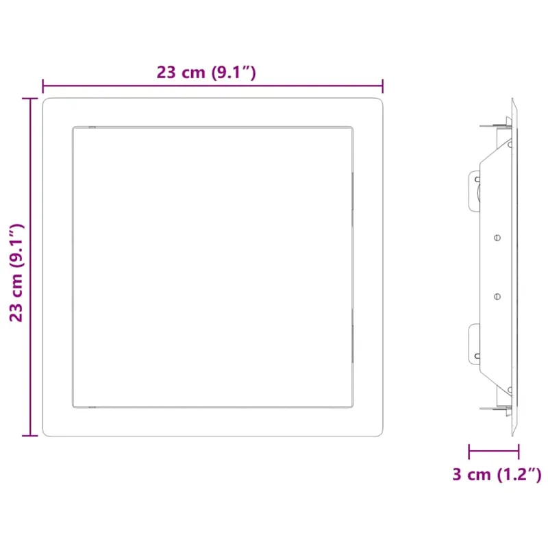 Prieigos skydas 2 pcs Balta 23 x 23 x 3 cm Plienas