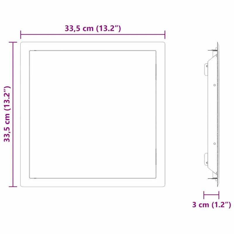 Prieigos skydas Balta 33,5 x 33,5 x 3 cm Plienas