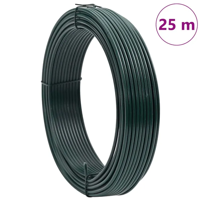 Tvorelių rišimo viela Žalia 25 m PVC