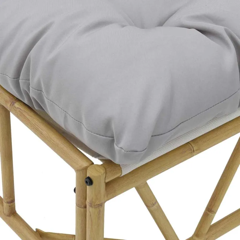 Lauko sėdimos vietos su pagalve 2 pcs Šviesiai pilka Plienas