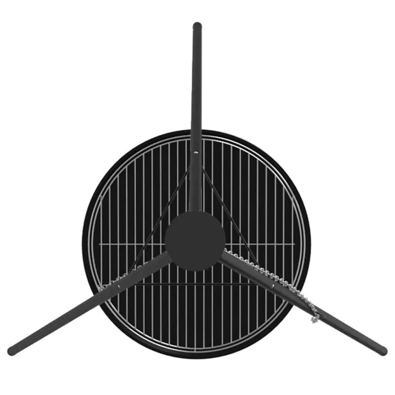 Laužavietės trikojis 3 pcs Juoda Plienas