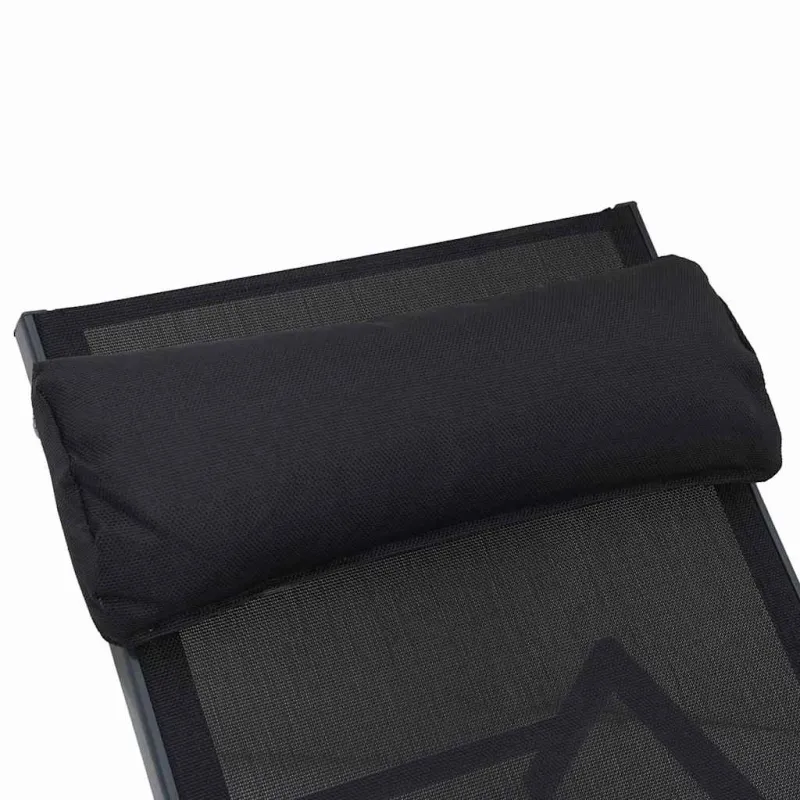 Gulimos kėdės 2-asmuo 3 pcs Juoda ir Antracitas Plienas