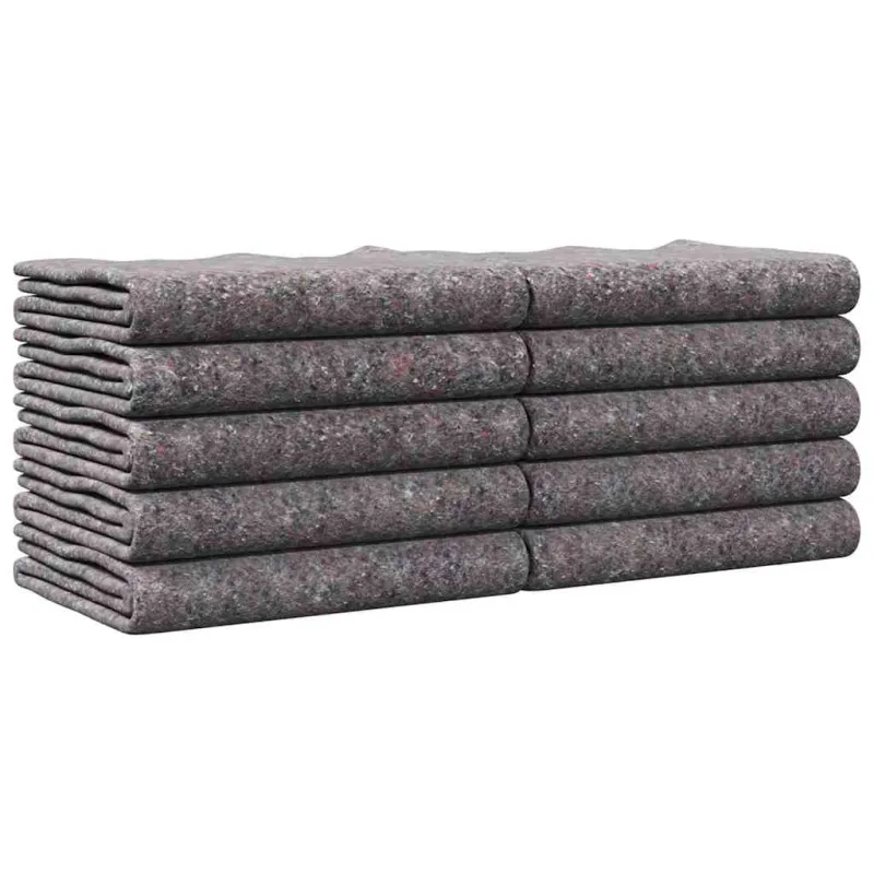 Krovinių antklodės 10 pcs Pilka 150 x 200 cm audinys