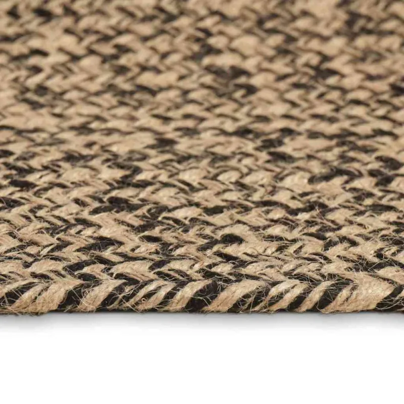 Zoninės kiliminės dangos Natūrali ir juoda 80 x 200 cm Džiutas