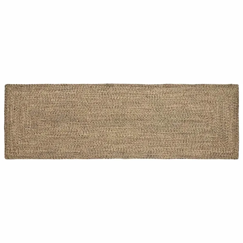 Zoninės kiliminės dangos Natūrali ir juoda 80 x 250 cm Džiutas