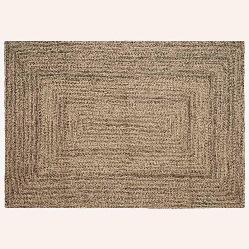 Zoninės kiliminės dangos Natūrali ir juoda 160 x 230 cm Džiutas