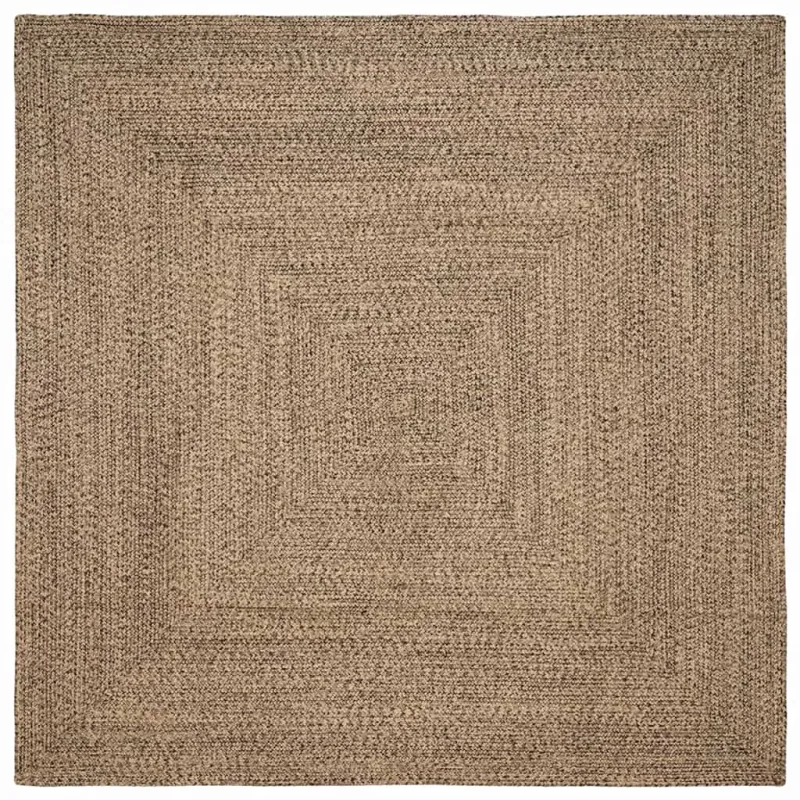 Zoninės kiliminės dangos Natūrali ir juoda 200 x 200 cm Džiutas