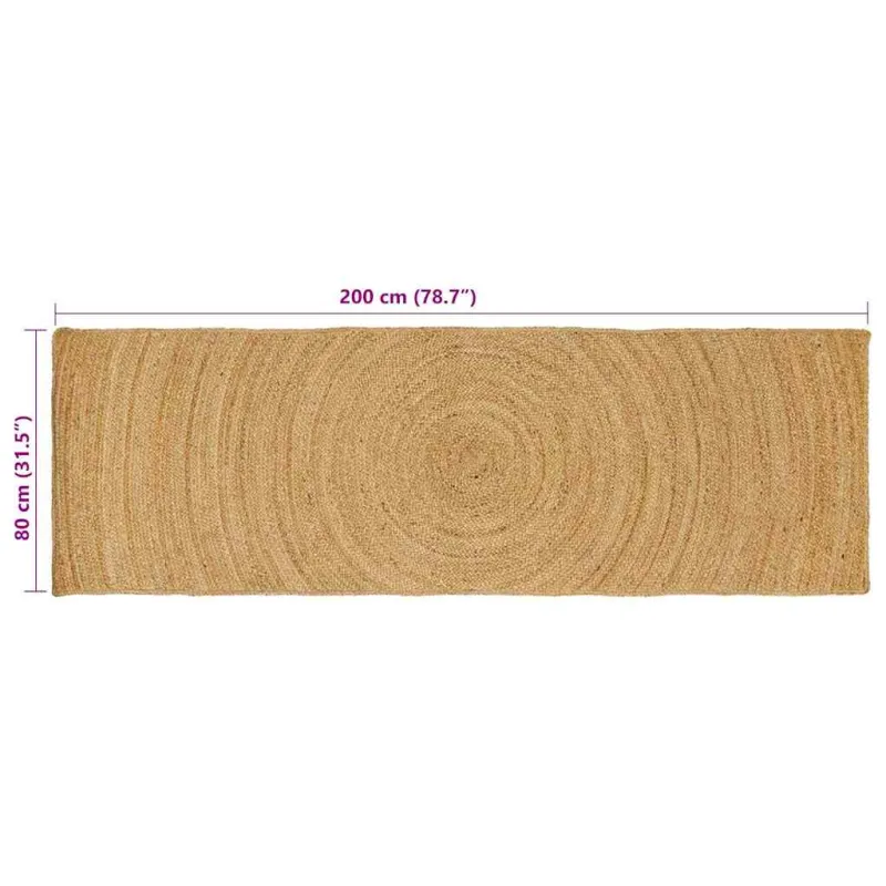 Zoninės kiliminės dangos Natūrali 80 x 200 cm Džiutas