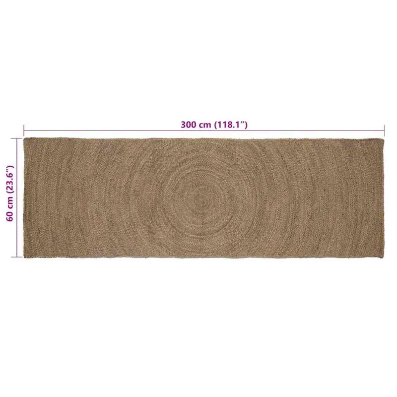 Zoninės kiliminės dangos Pilka 60 x 300 cm Džiutas