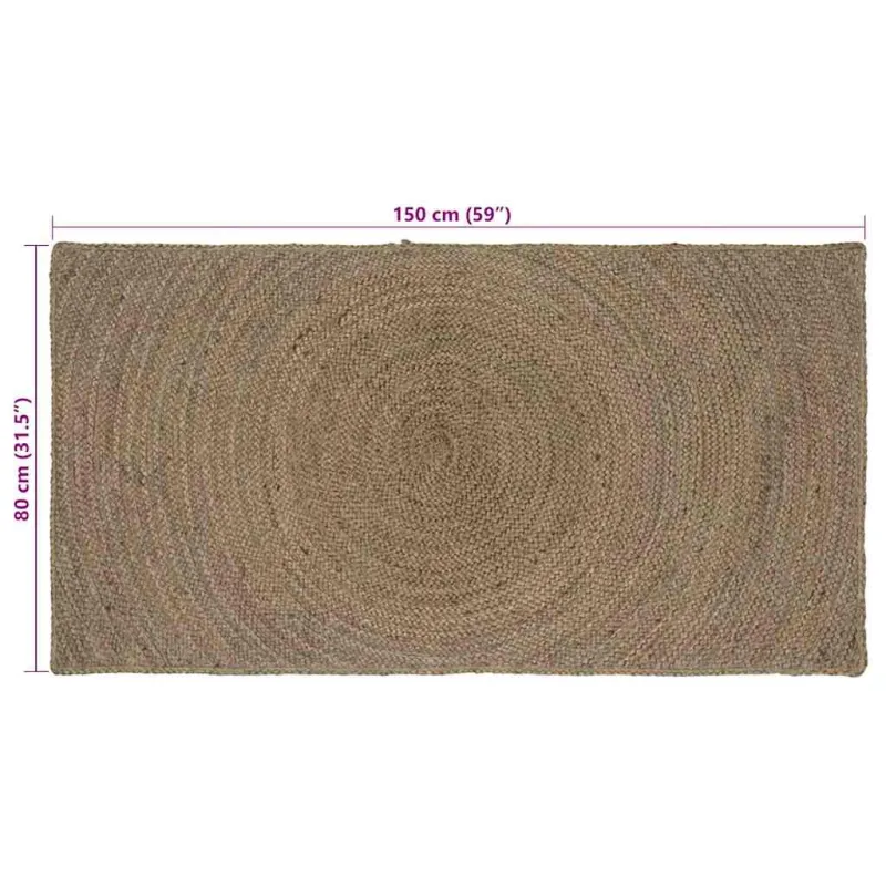 Zoninės kiliminės dangos Pilka 80 x 150 cm Džiutas