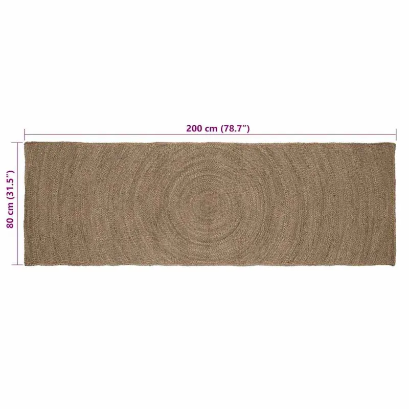 Zoninės kiliminės dangos Pilka 80 x 200 cm Džiutas