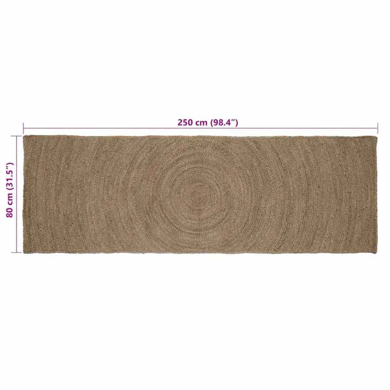 Zoninės kiliminės dangos Pilka 80 x 250 cm Džiutas
