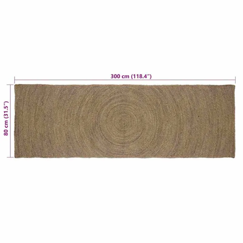 Zoninės kiliminės dangos Pilka 80 x 300 cm Džiutas
