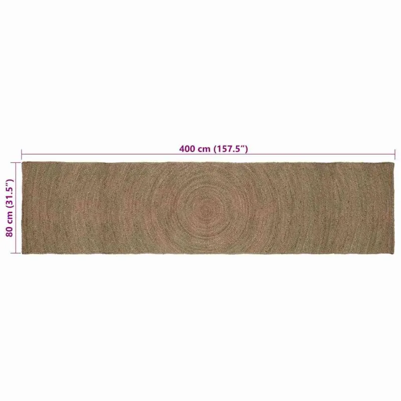 Zoninės kiliminės dangos Pilka 80 x 400 cm Džiutas