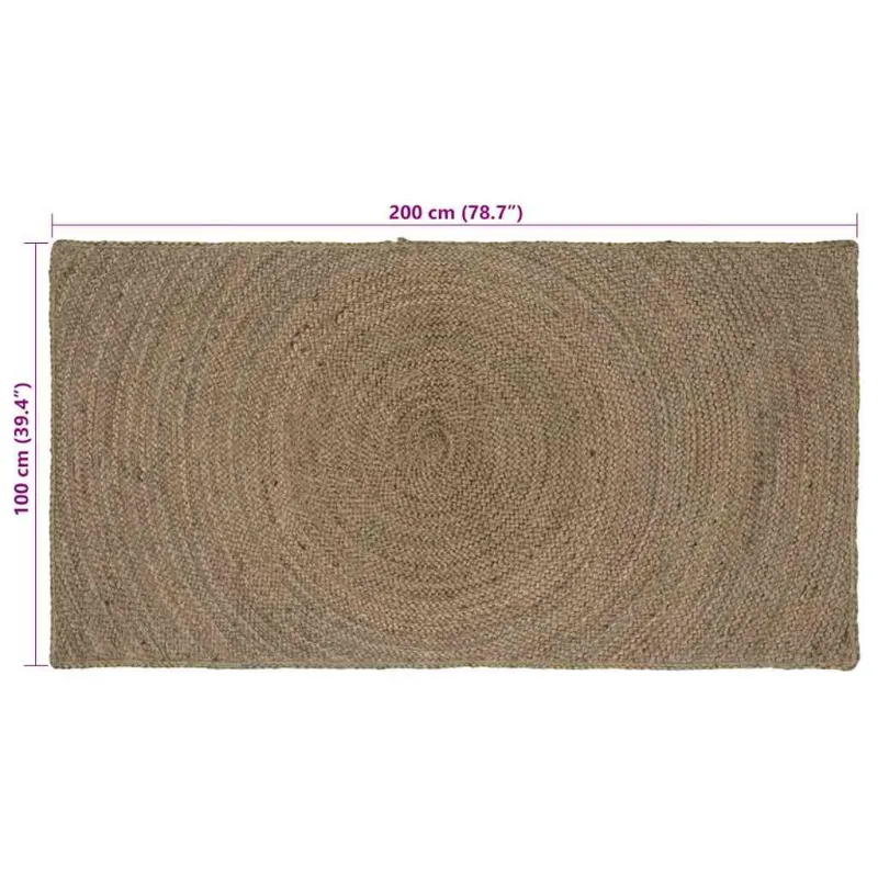 Zoninės kiliminės dangos Pilka 100 x 200 cm Džiutas