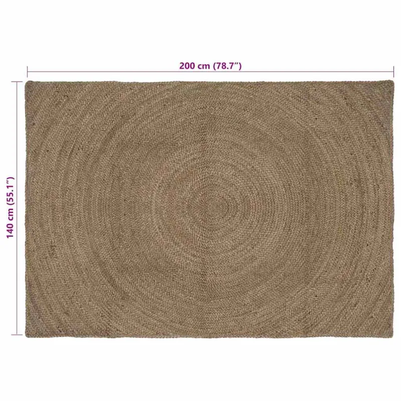 Zoninės kiliminės dangos Pilka 140 x 200 cm Džiutas