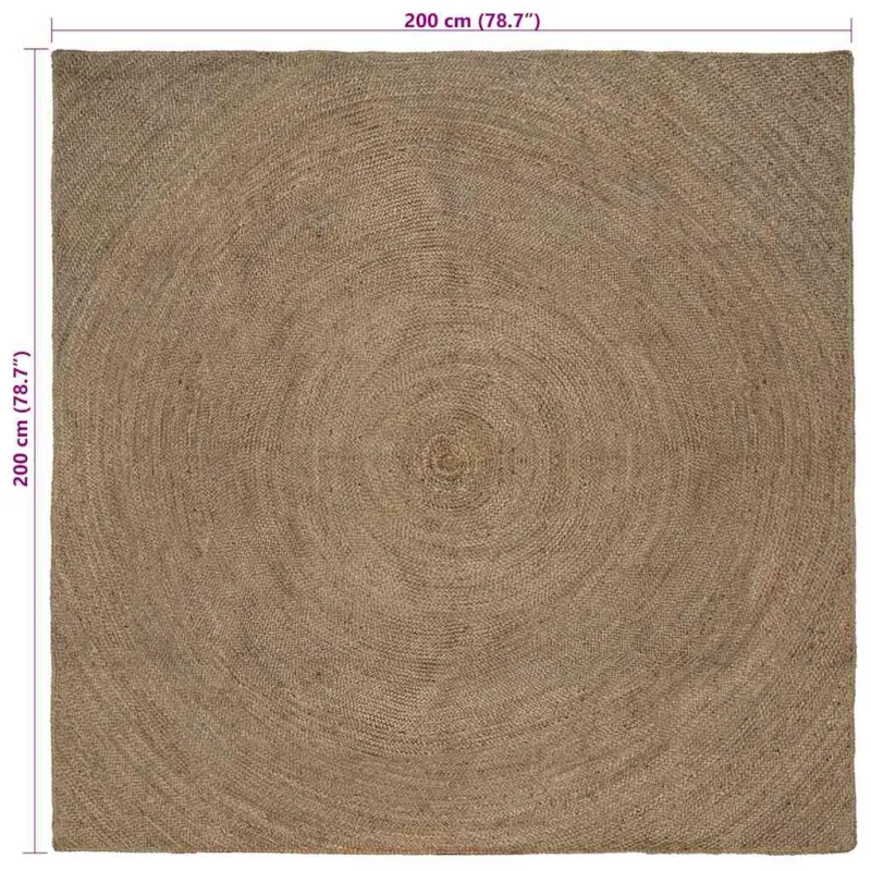 Zoninės kiliminės dangos Pilka 200 x 200 cm Džiutas