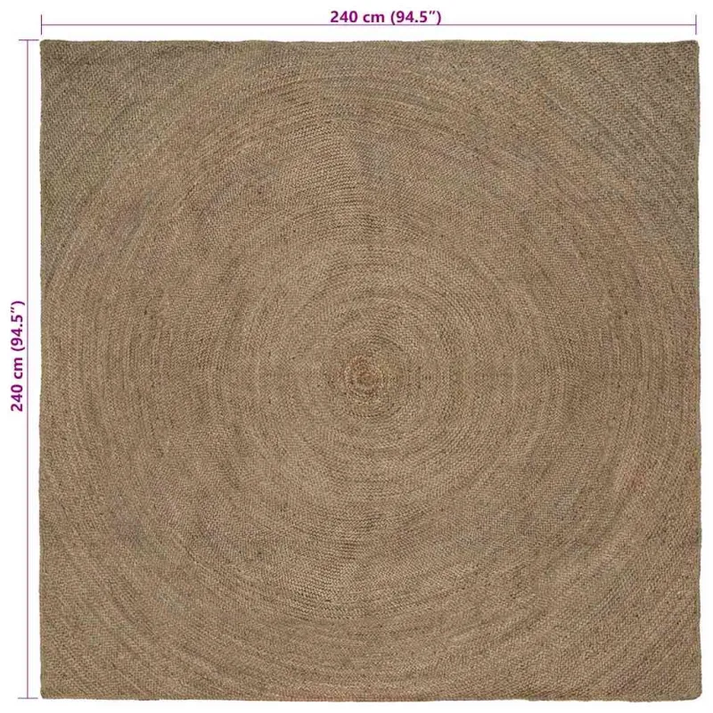 Zoninės kiliminės dangos Pilka 240 x 240 cm Džiutas