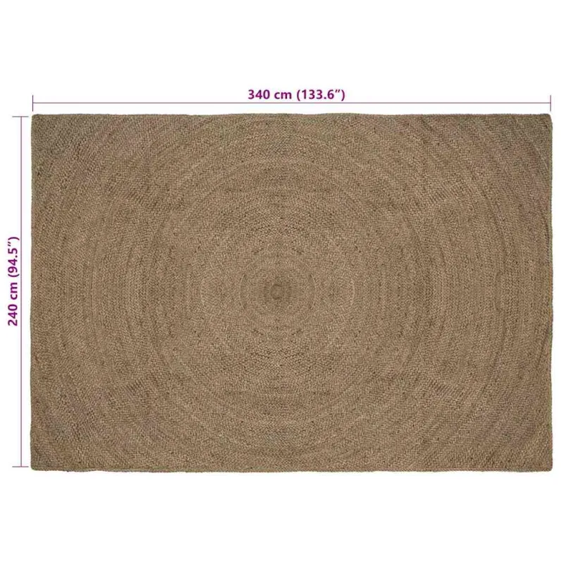 Zoninės kiliminės dangos Pilka 240 x 340 cm Džiutas