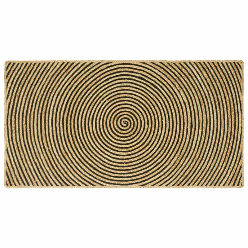 Zoninės kiliminės dangos Juoda 80 x 150 cm Džiutas