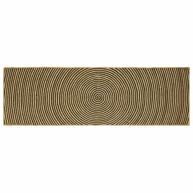 Zoninės kiliminės dangos Juoda 80 x 250 cm Džiutas