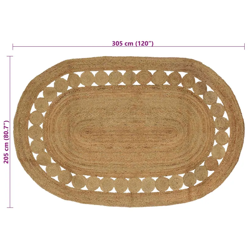 Zoninės kiliminės dangos Natūrali 205 x 305 cm Džiutas