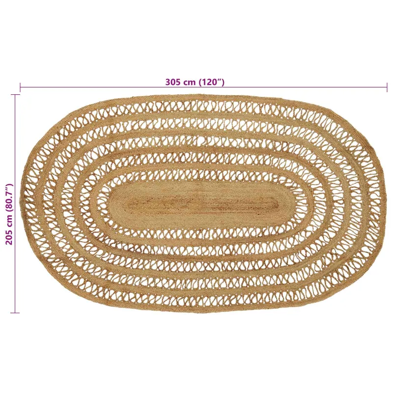 Zoninės kiliminės dangos Natūrali 205 x 305 cm Džiutas
