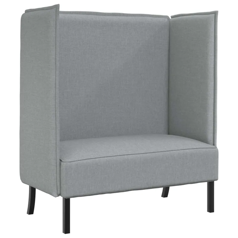 Aukštos nugaros sofa 101cm Šviesiai pilka audinys