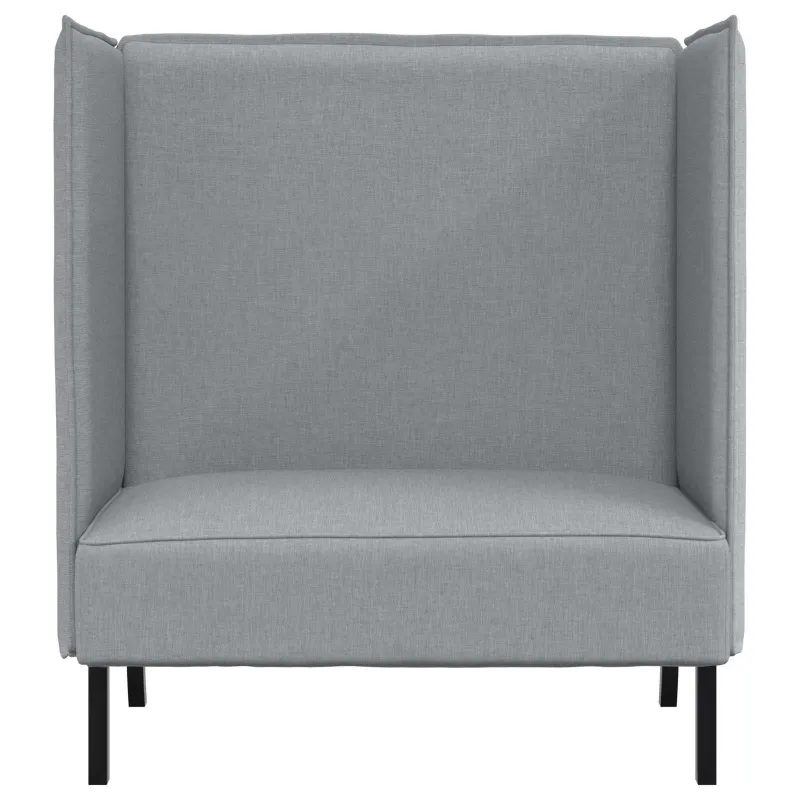Aukštos nugaros sofa 101cm Šviesiai pilka audinys