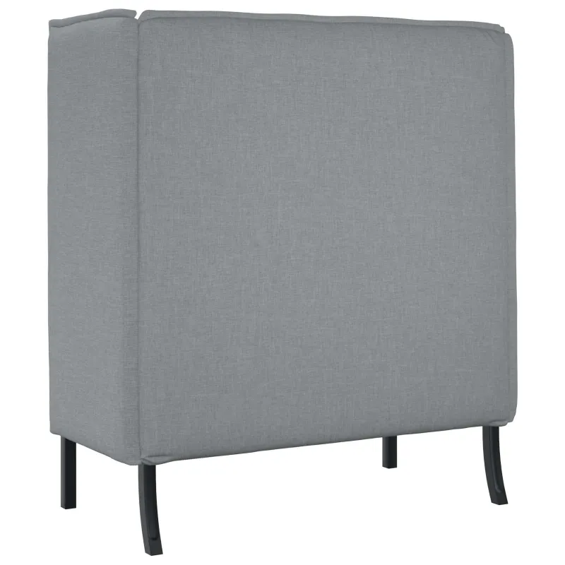 Aukštos nugaros sofa 101cm Šviesiai pilka audinys