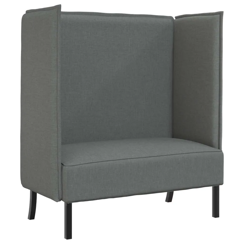 Aukštos nugaros sofa 101cm Tamsiai pilka audinys