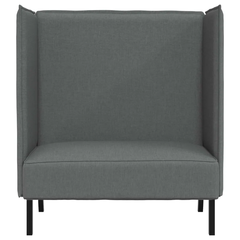 Aukštos nugaros sofa 101cm Tamsiai pilka audinys