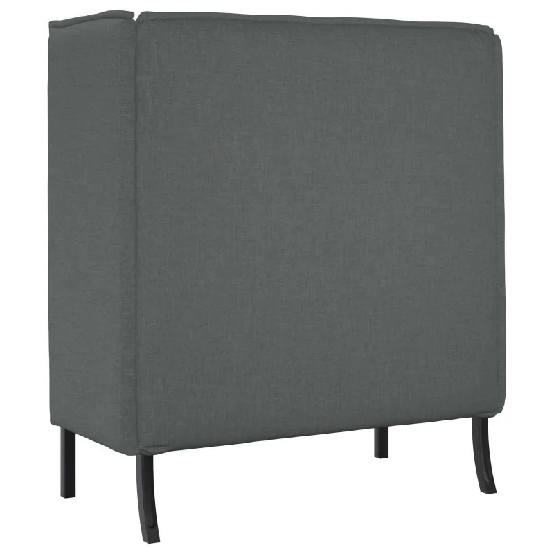 Aukštos nugaros sofa 101cm Tamsiai pilka audinys