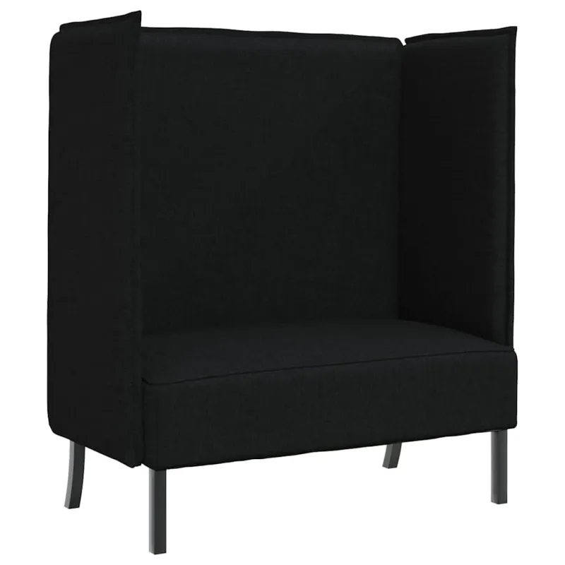 Aukštos nugaros sofa 101cm Juoda audinys