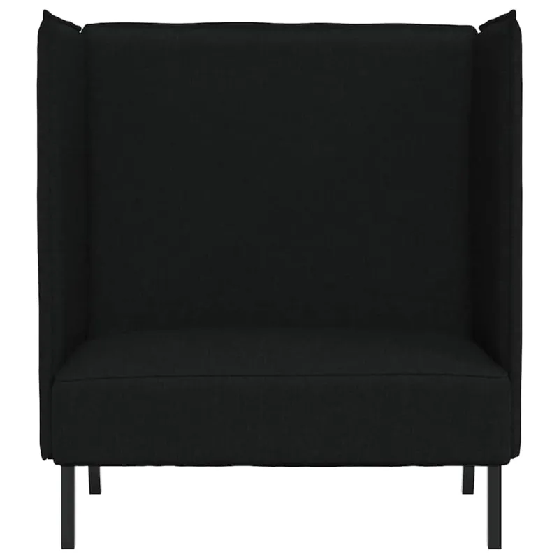 Aukštos nugaros sofa 101cm Juoda audinys