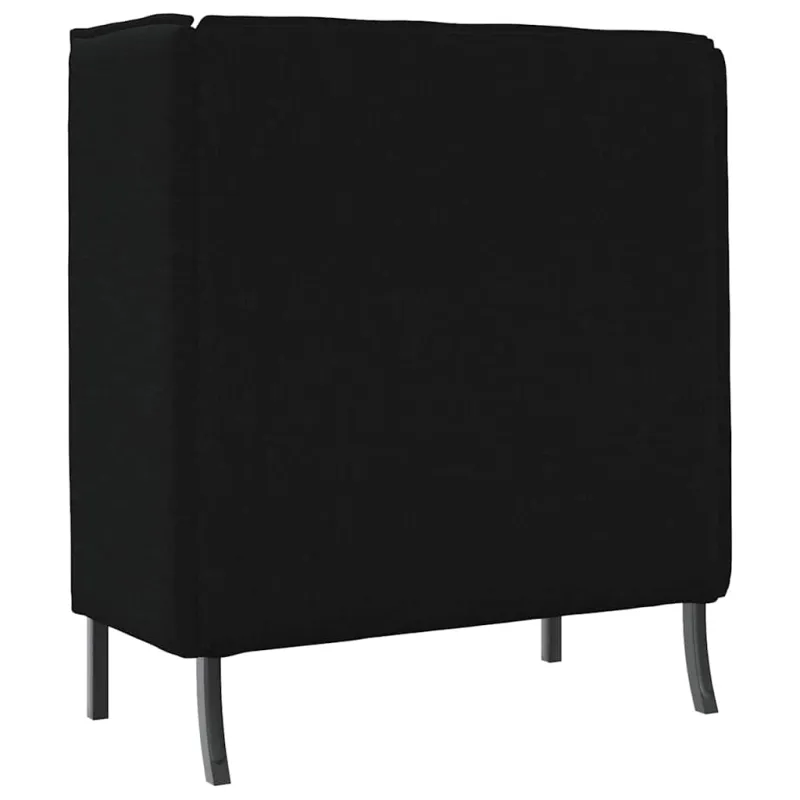 Aukštos nugaros sofa 101cm Juoda audinys