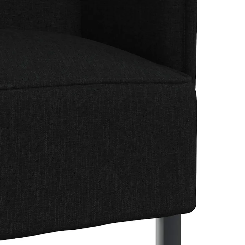 Aukštos nugaros sofa 101cm Juoda audinys