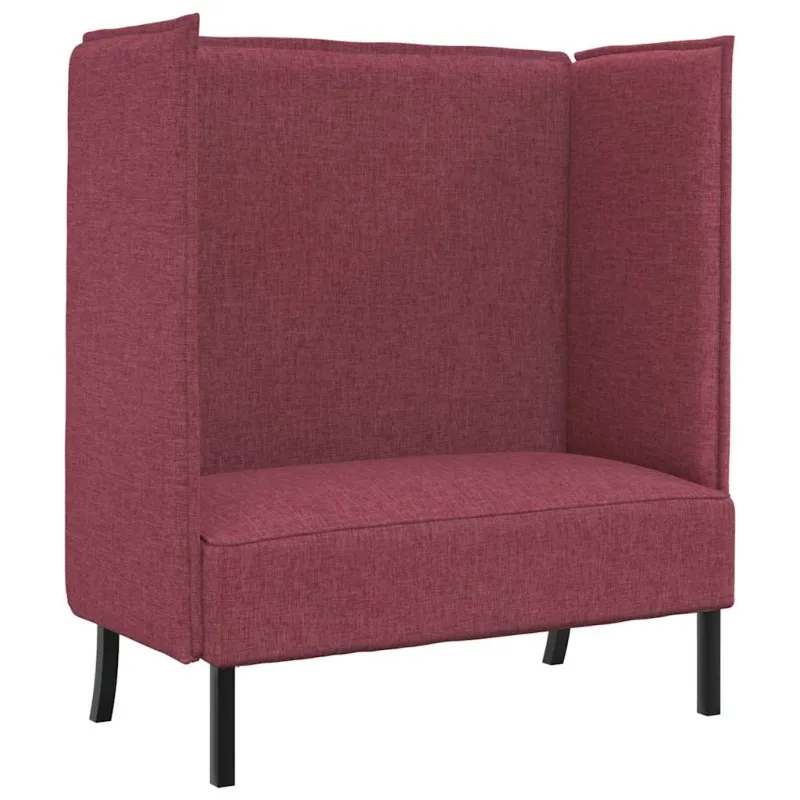Aukštos nugaros sofa 101cm Vyno raudonumo audinys