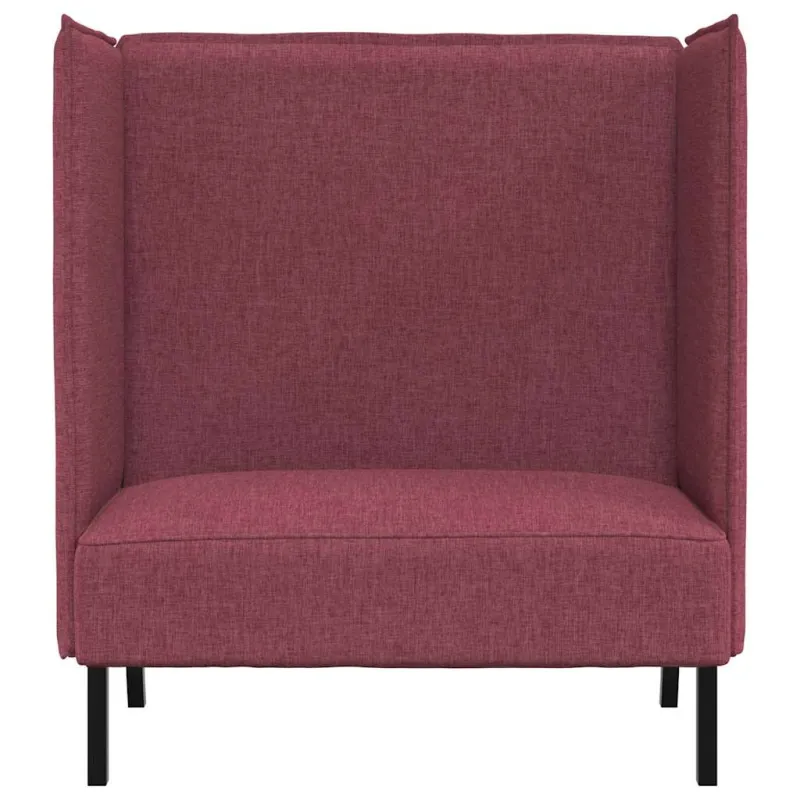 Aukštos nugaros sofa 101cm Vyno raudonumo audinys