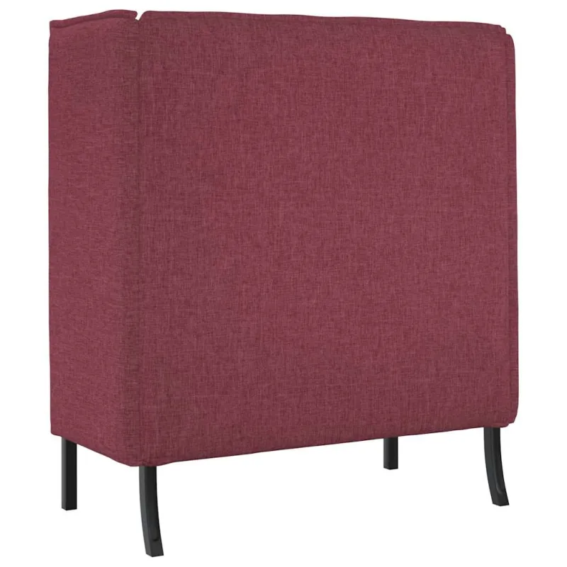 Aukštos nugaros sofa 101cm Vyno raudonumo audinys