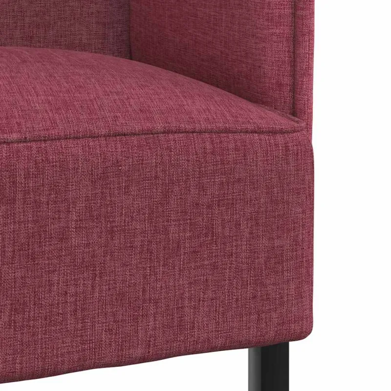 Aukštos nugaros sofa 101cm Vyno raudonumo audinys