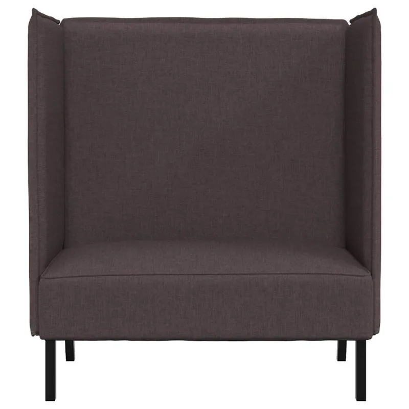 Aukštos nugaros sofa 101cm Tamsiai ruda audinys