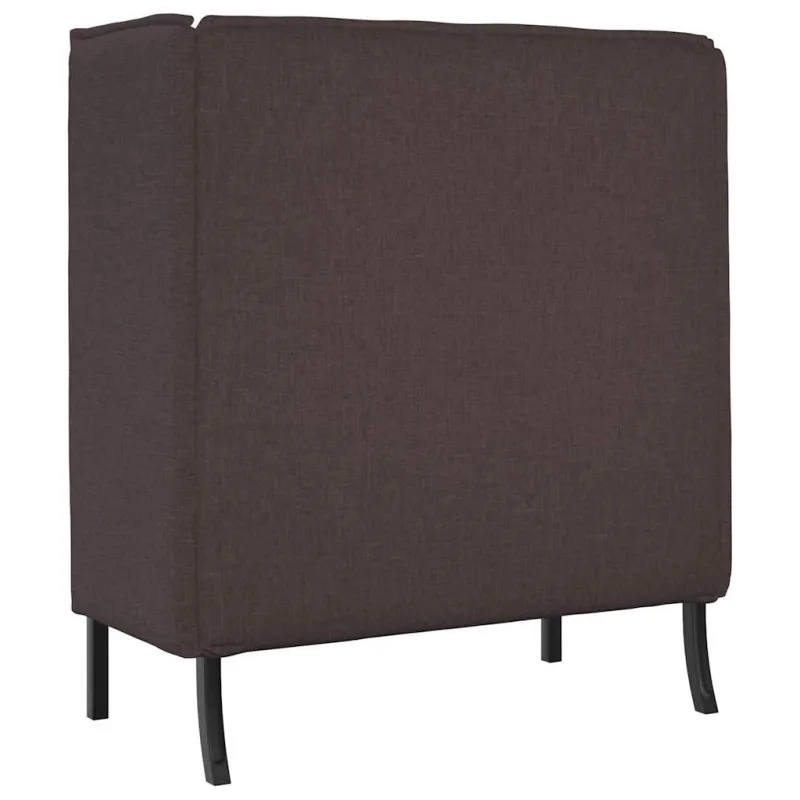 Aukštos nugaros sofa 101cm Tamsiai ruda audinys